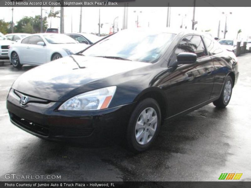 Nighthawk Black Pearl / Black 2003 Honda Accord LX Coupe