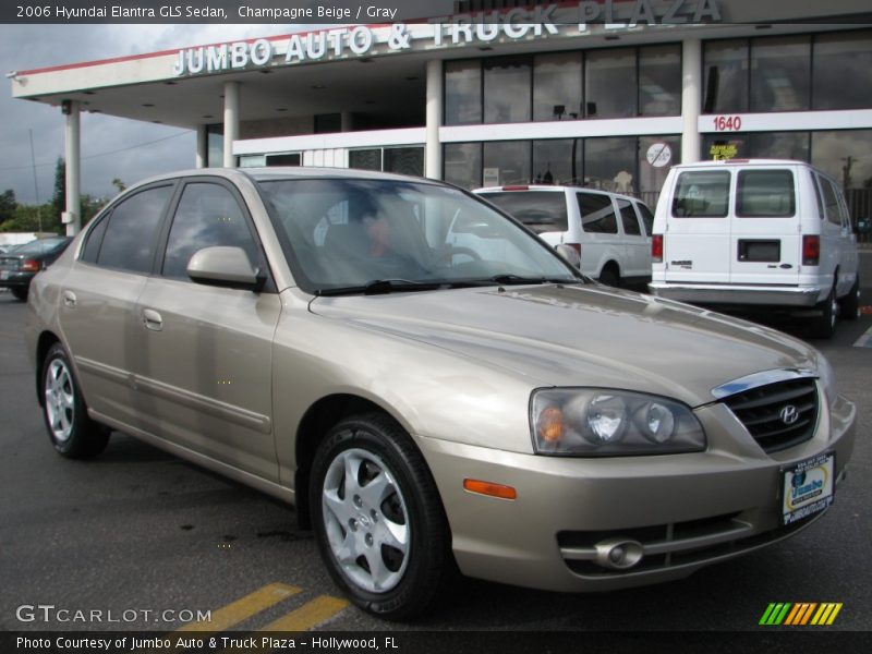 Champagne Beige / Gray 2006 Hyundai Elantra GLS Sedan