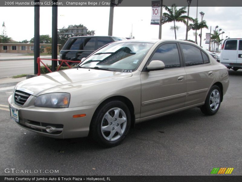 Champagne Beige / Gray 2006 Hyundai Elantra GLS Sedan
