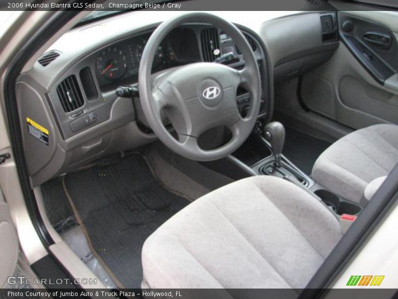 Champagne Beige / Gray 2006 Hyundai Elantra GLS Sedan