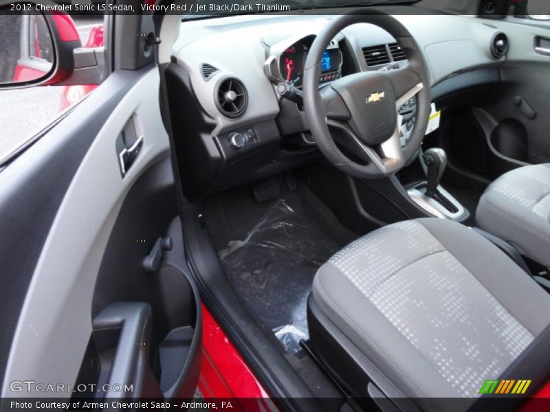 Victory Red / Jet Black/Dark Titanium 2012 Chevrolet Sonic LS Sedan
