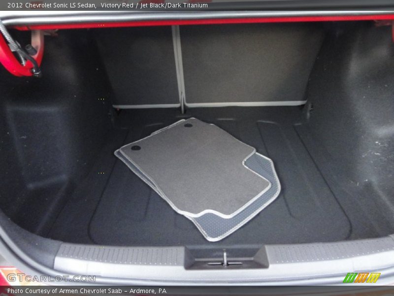Victory Red / Jet Black/Dark Titanium 2012 Chevrolet Sonic LS Sedan