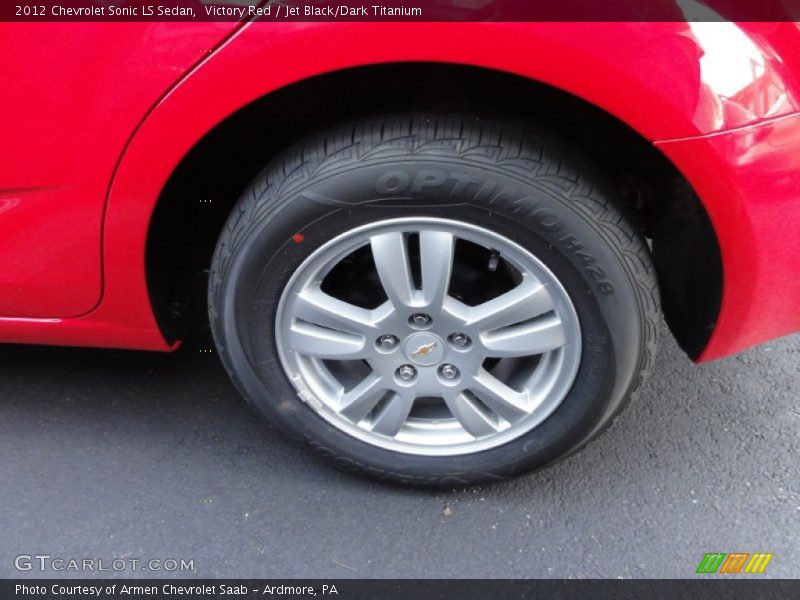 Victory Red / Jet Black/Dark Titanium 2012 Chevrolet Sonic LS Sedan