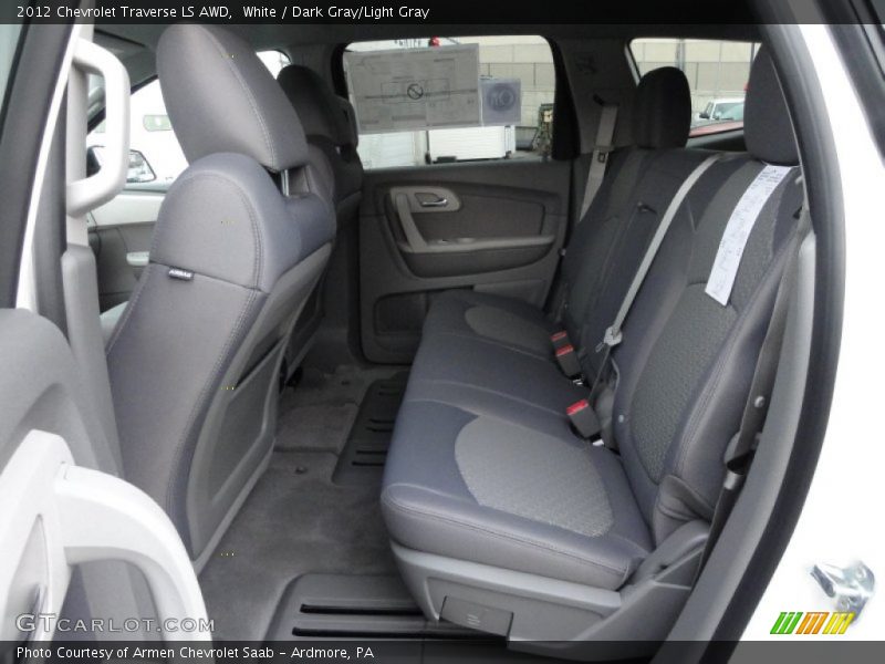 White / Dark Gray/Light Gray 2012 Chevrolet Traverse LS AWD