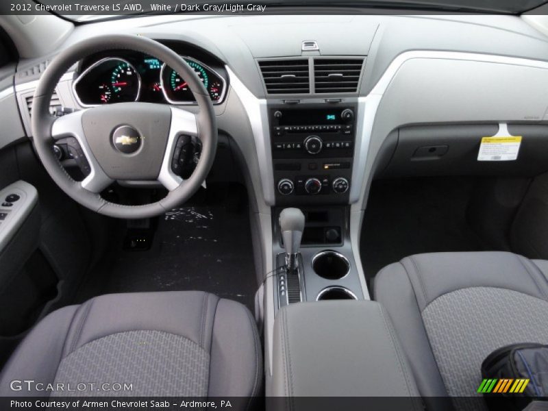 White / Dark Gray/Light Gray 2012 Chevrolet Traverse LS AWD