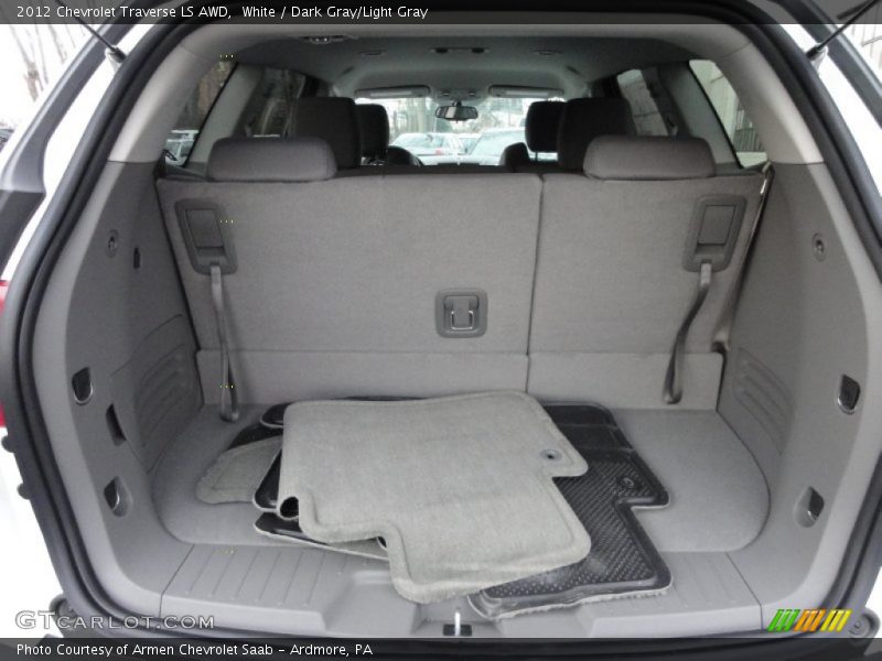 White / Dark Gray/Light Gray 2012 Chevrolet Traverse LS AWD
