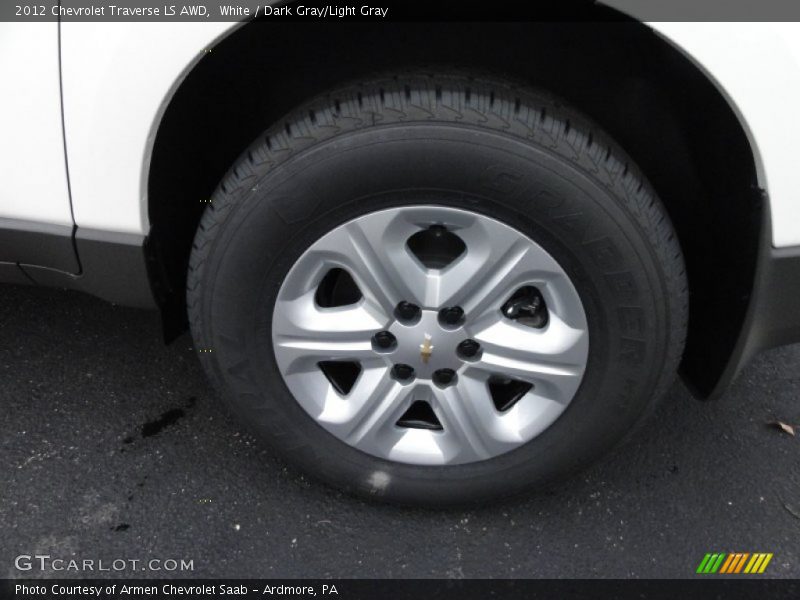 White / Dark Gray/Light Gray 2012 Chevrolet Traverse LS AWD