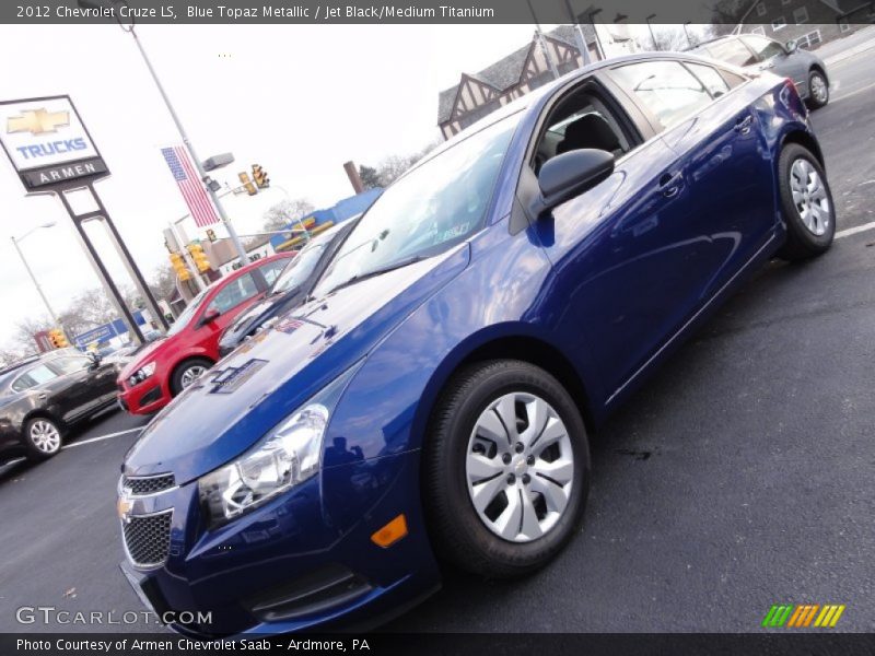 Blue Topaz Metallic / Jet Black/Medium Titanium 2012 Chevrolet Cruze LS