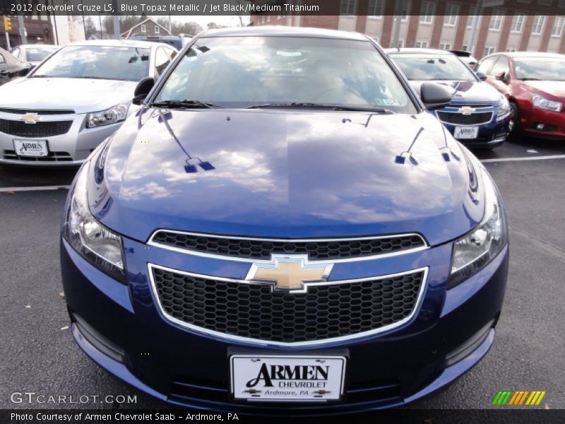 Blue Topaz Metallic / Jet Black/Medium Titanium 2012 Chevrolet Cruze LS