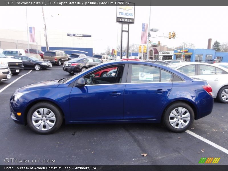 Blue Topaz Metallic / Jet Black/Medium Titanium 2012 Chevrolet Cruze LS