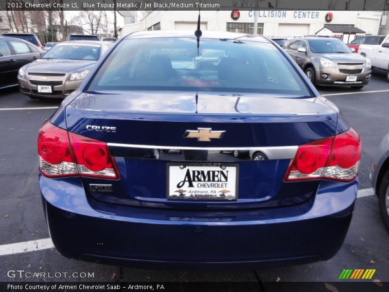 Blue Topaz Metallic / Jet Black/Medium Titanium 2012 Chevrolet Cruze LS