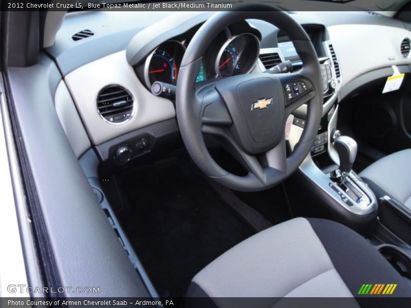 Blue Topaz Metallic / Jet Black/Medium Titanium 2012 Chevrolet Cruze LS