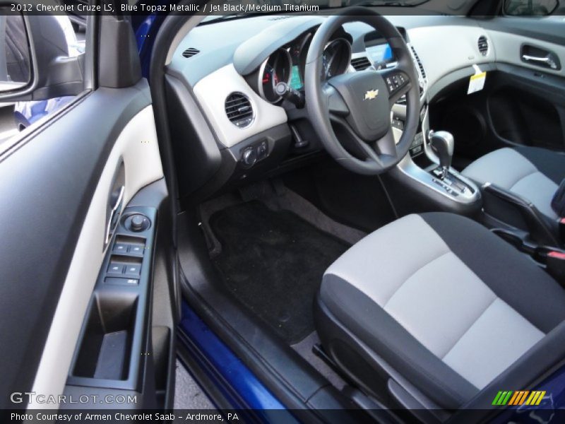 Blue Topaz Metallic / Jet Black/Medium Titanium 2012 Chevrolet Cruze LS