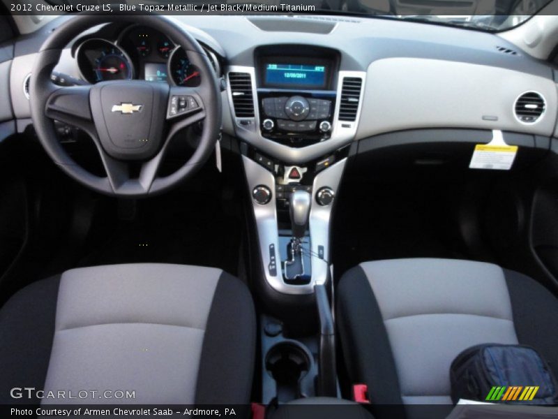 Blue Topaz Metallic / Jet Black/Medium Titanium 2012 Chevrolet Cruze LS