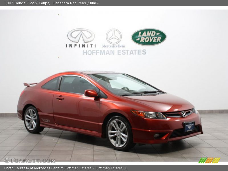 Habanero Red Pearl / Black 2007 Honda Civic Si Coupe