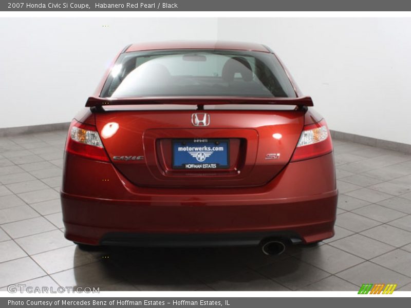 Habanero Red Pearl / Black 2007 Honda Civic Si Coupe