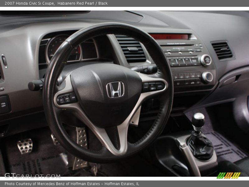 Habanero Red Pearl / Black 2007 Honda Civic Si Coupe