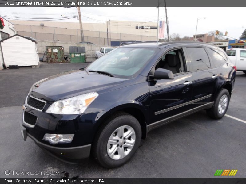 Dark Blue Metallic / Dark Gray/Light Gray 2012 Chevrolet Traverse LS
