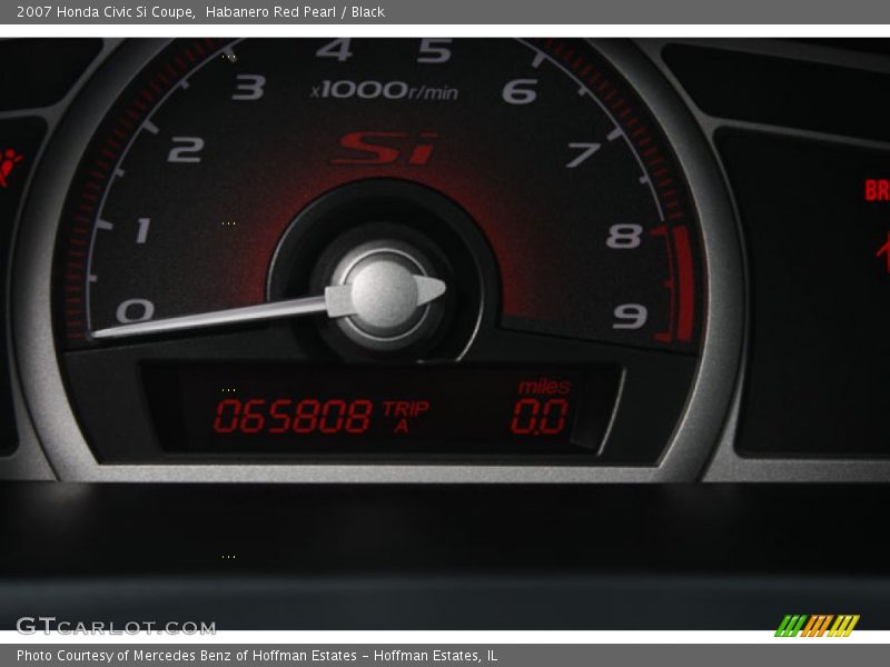 Habanero Red Pearl / Black 2007 Honda Civic Si Coupe