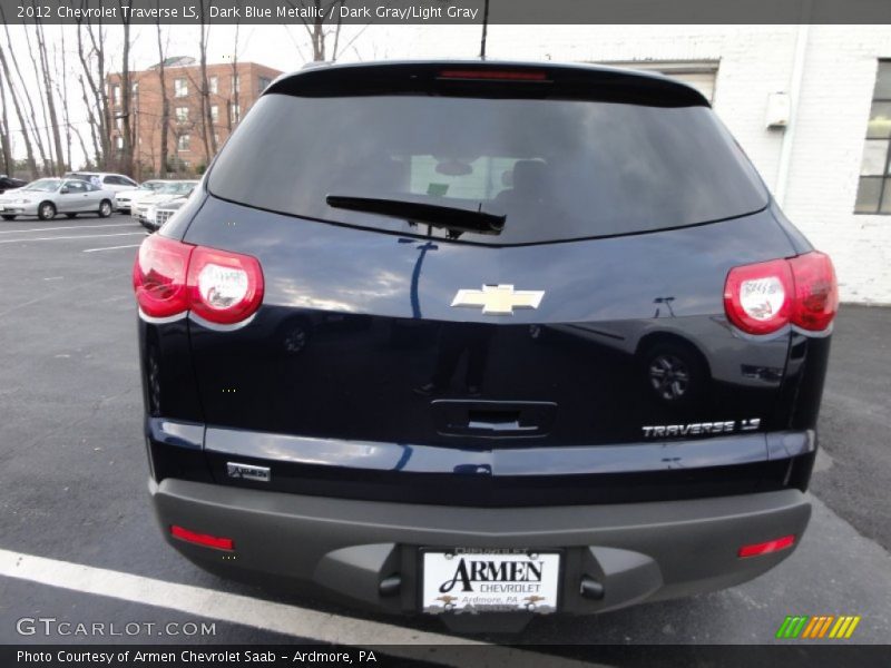 Dark Blue Metallic / Dark Gray/Light Gray 2012 Chevrolet Traverse LS