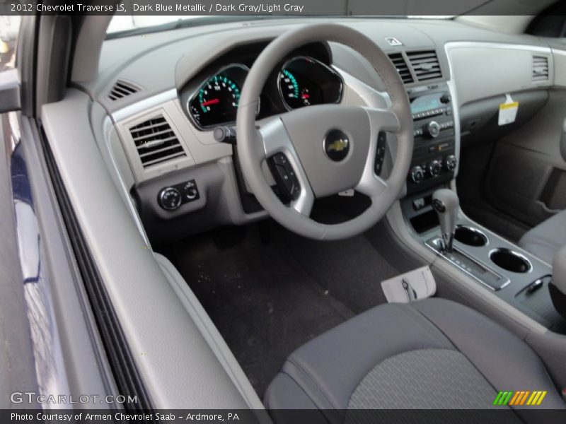 Dark Blue Metallic / Dark Gray/Light Gray 2012 Chevrolet Traverse LS