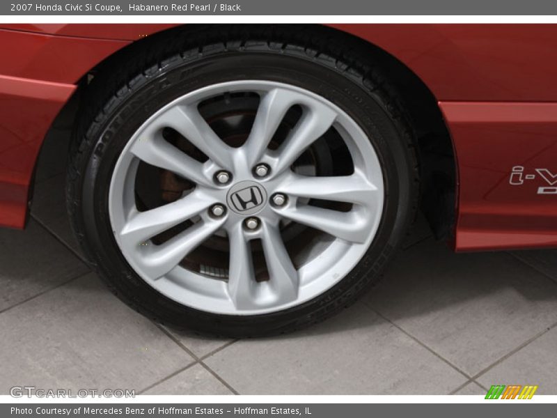 Habanero Red Pearl / Black 2007 Honda Civic Si Coupe