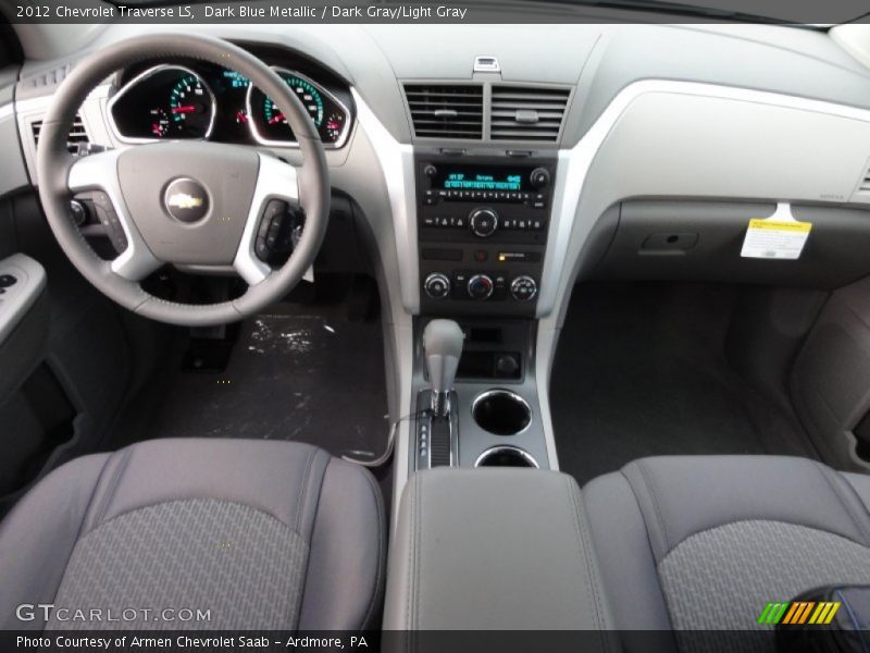 Dark Blue Metallic / Dark Gray/Light Gray 2012 Chevrolet Traverse LS