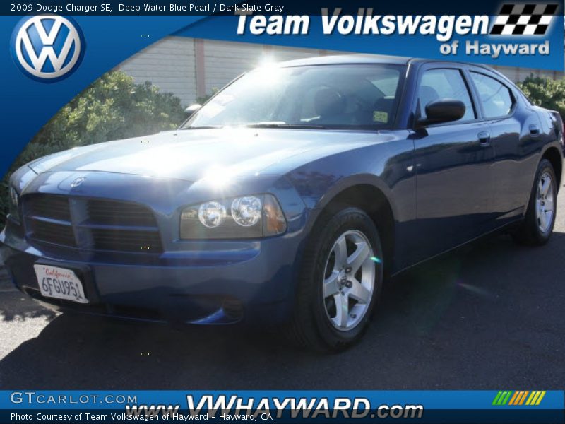 Deep Water Blue Pearl / Dark Slate Gray 2009 Dodge Charger SE