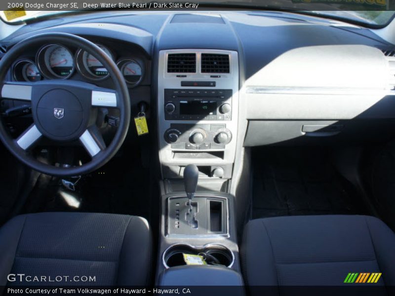 Deep Water Blue Pearl / Dark Slate Gray 2009 Dodge Charger SE