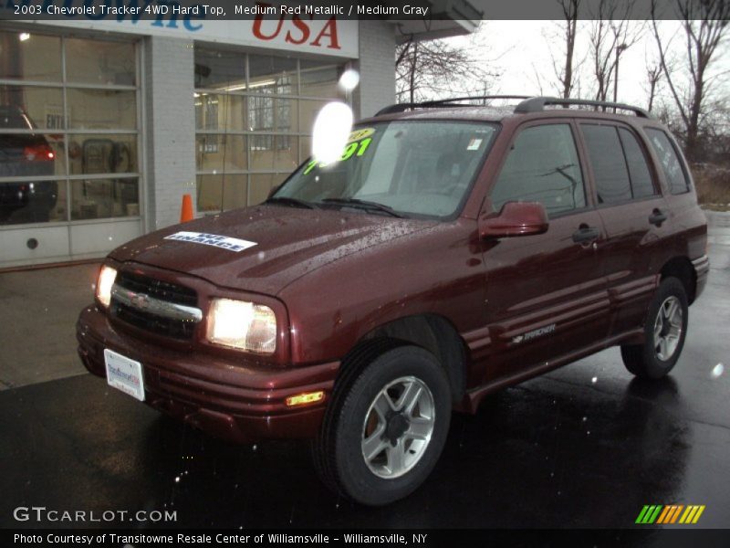 Medium Red Metallic / Medium Gray 2003 Chevrolet Tracker 4WD Hard Top