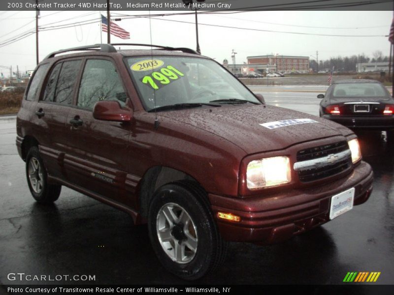 Medium Red Metallic / Medium Gray 2003 Chevrolet Tracker 4WD Hard Top
