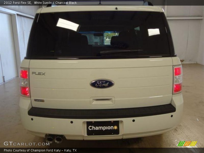 White Suede / Charcoal Black 2012 Ford Flex SE