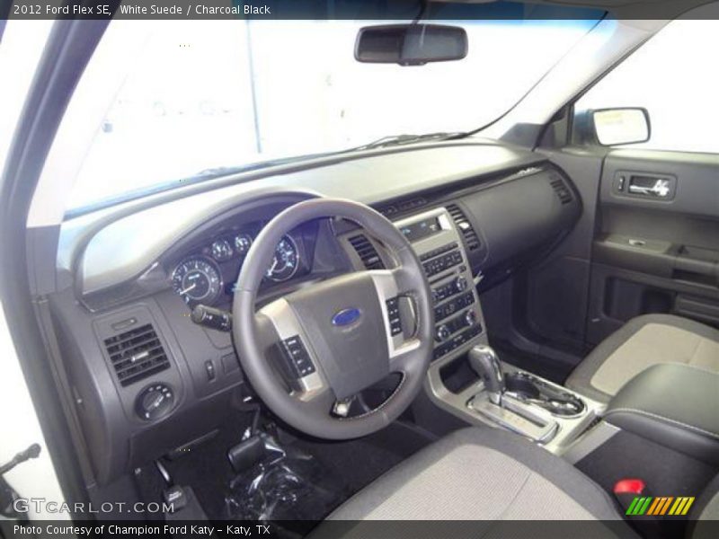 White Suede / Charcoal Black 2012 Ford Flex SE