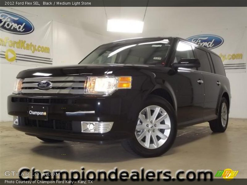 Black / Medium Light Stone 2012 Ford Flex SEL