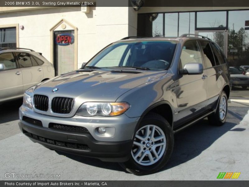Sterling Grey Metallic / Black 2006 BMW X5 3.0i