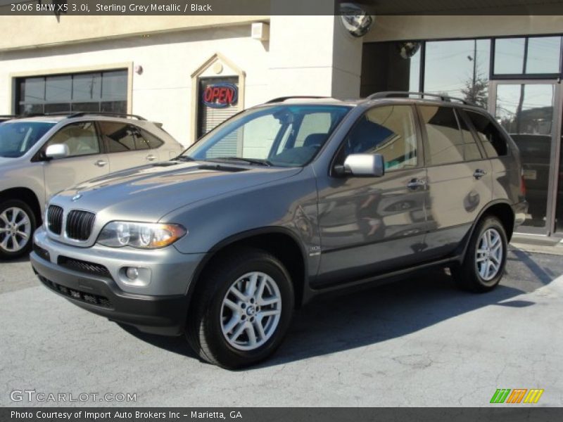 Sterling Grey Metallic / Black 2006 BMW X5 3.0i