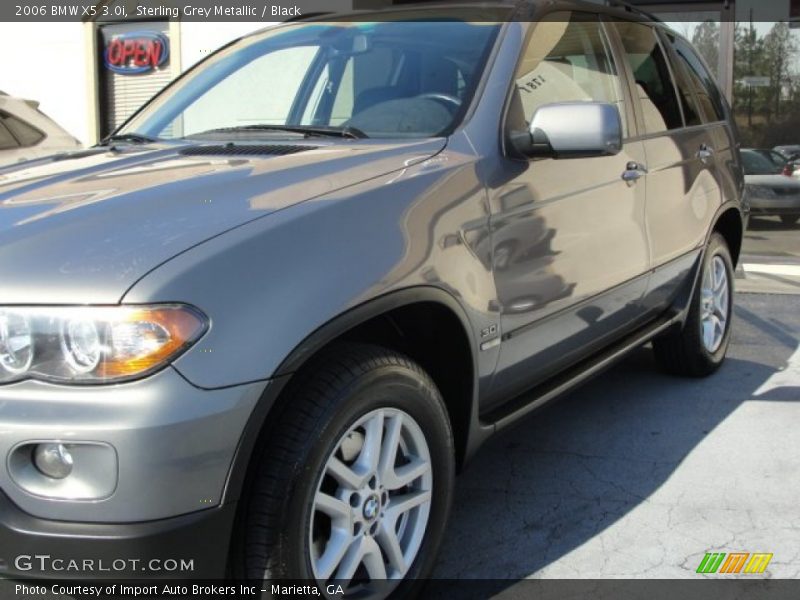 Sterling Grey Metallic / Black 2006 BMW X5 3.0i