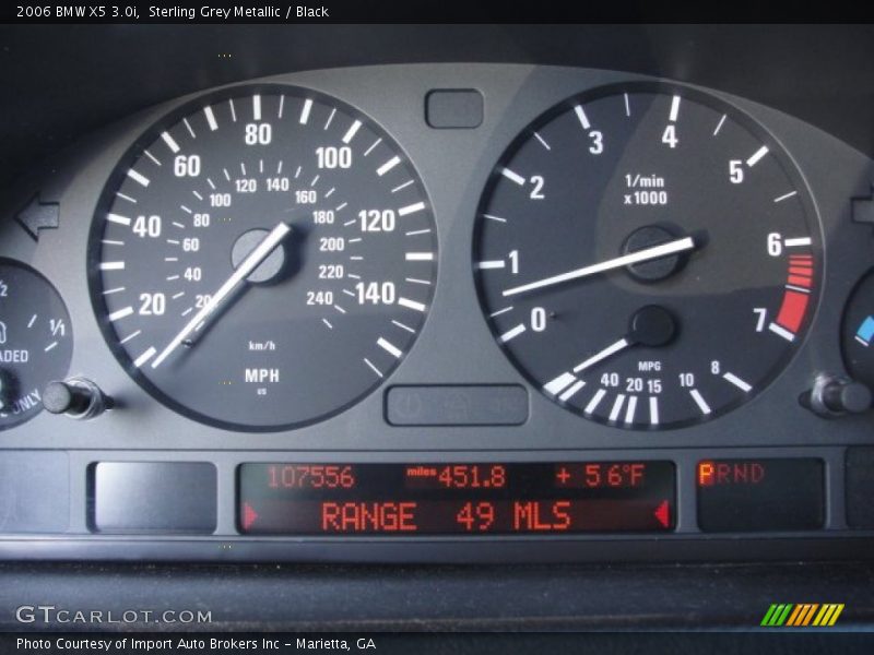 Sterling Grey Metallic / Black 2006 BMW X5 3.0i