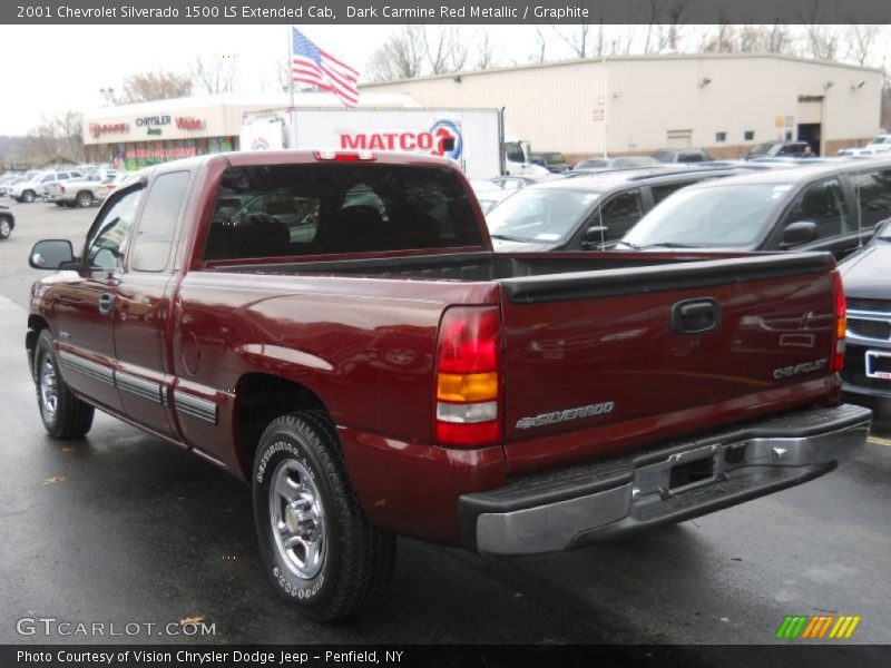 Dark Carmine Red Metallic / Graphite 2001 Chevrolet Silverado 1500 LS Extended Cab