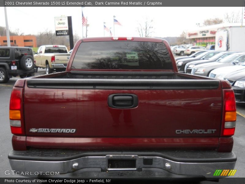 Dark Carmine Red Metallic / Graphite 2001 Chevrolet Silverado 1500 LS Extended Cab