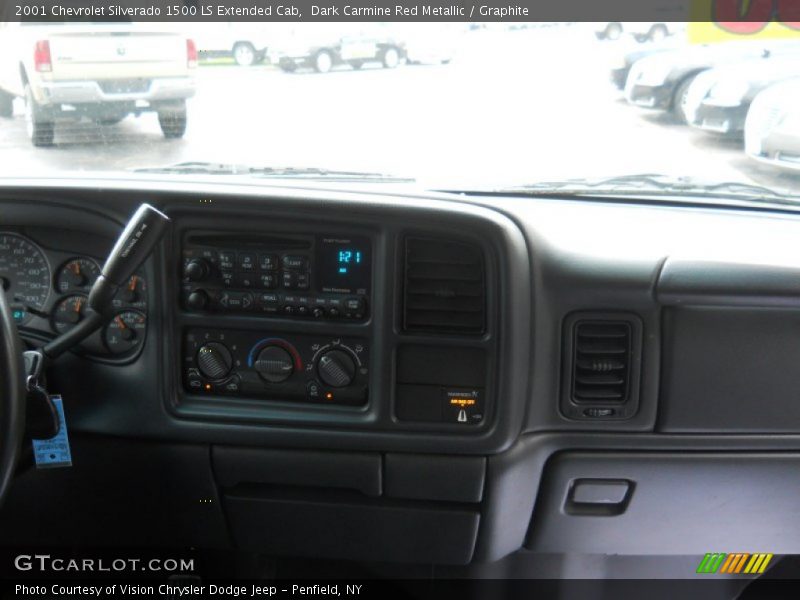 Dark Carmine Red Metallic / Graphite 2001 Chevrolet Silverado 1500 LS Extended Cab