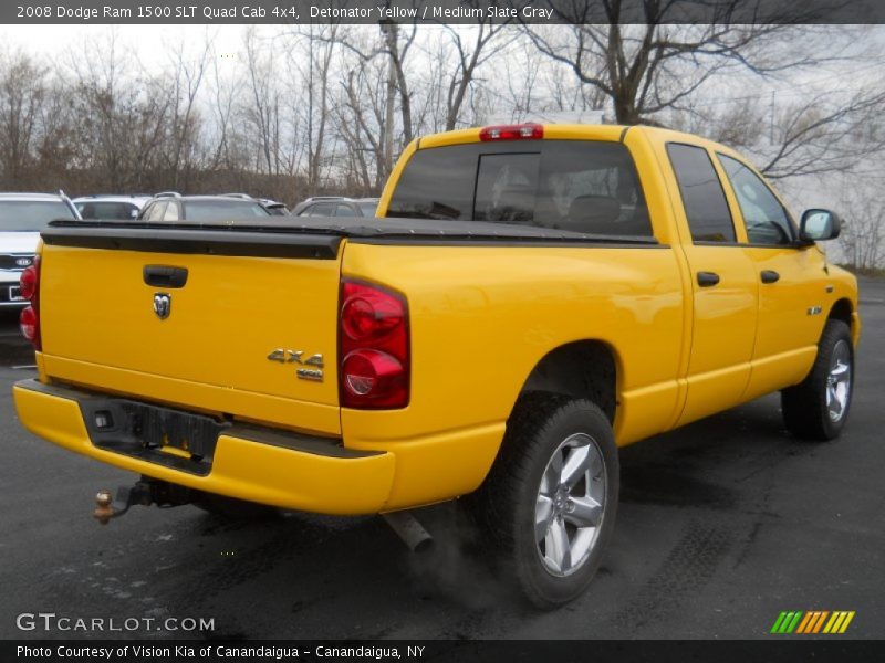 Detonator Yellow / Medium Slate Gray 2008 Dodge Ram 1500 SLT Quad Cab 4x4