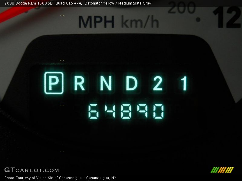 Detonator Yellow / Medium Slate Gray 2008 Dodge Ram 1500 SLT Quad Cab 4x4