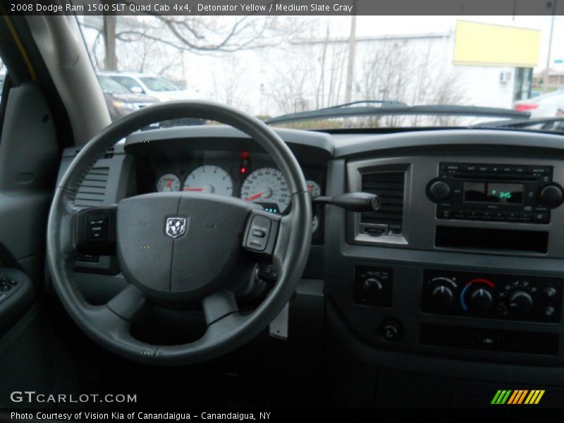 Detonator Yellow / Medium Slate Gray 2008 Dodge Ram 1500 SLT Quad Cab 4x4