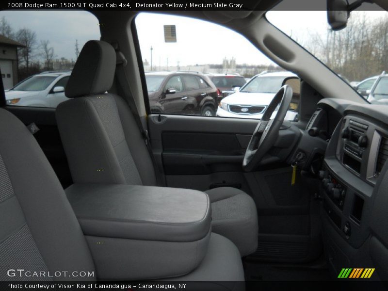 Detonator Yellow / Medium Slate Gray 2008 Dodge Ram 1500 SLT Quad Cab 4x4