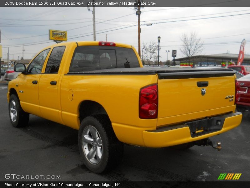 Detonator Yellow / Medium Slate Gray 2008 Dodge Ram 1500 SLT Quad Cab 4x4