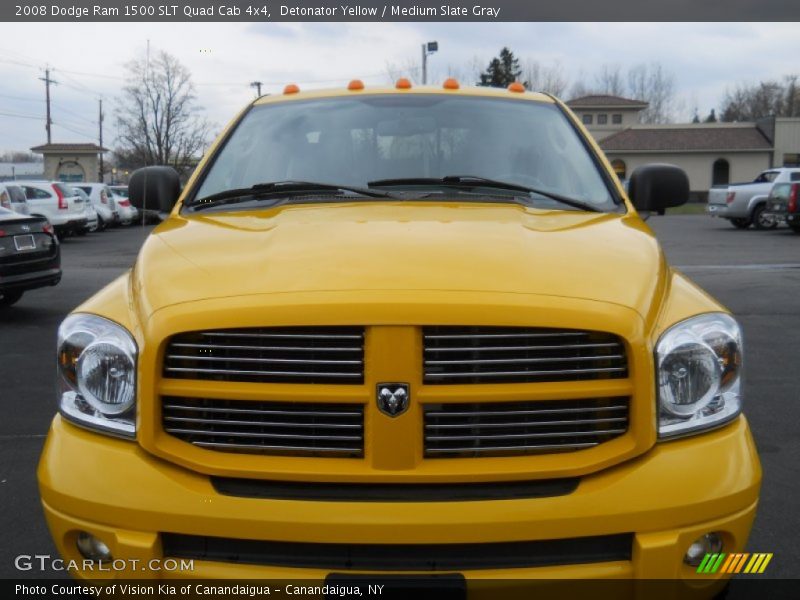 Detonator Yellow / Medium Slate Gray 2008 Dodge Ram 1500 SLT Quad Cab 4x4