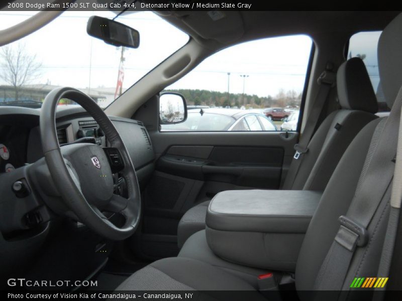 Detonator Yellow / Medium Slate Gray 2008 Dodge Ram 1500 SLT Quad Cab 4x4