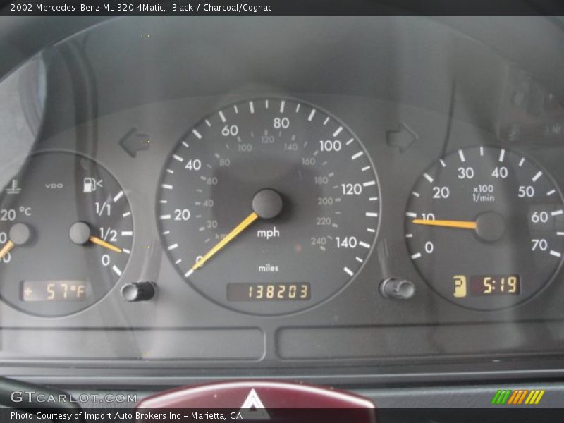 Black / Charcoal/Cognac 2002 Mercedes-Benz ML 320 4Matic