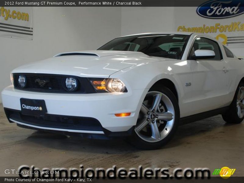 Performance White / Charcoal Black 2012 Ford Mustang GT Premium Coupe